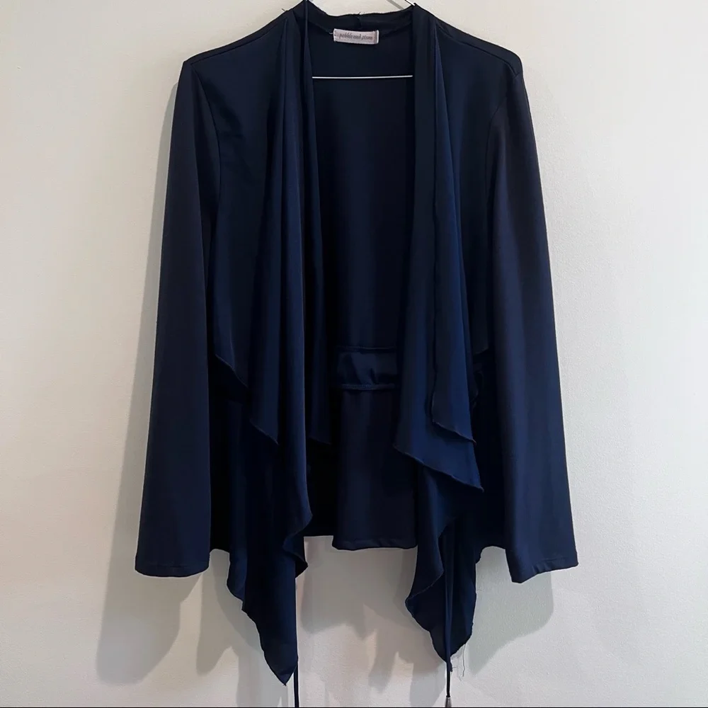 pebble and‎ stone open drape lightweight cardigan